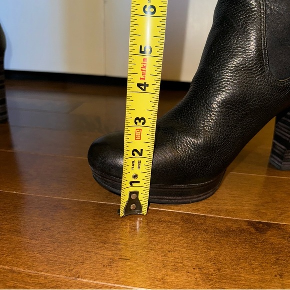 UGG Over The Knee Boots In Black Leather And Suede - Picture 12 of 16